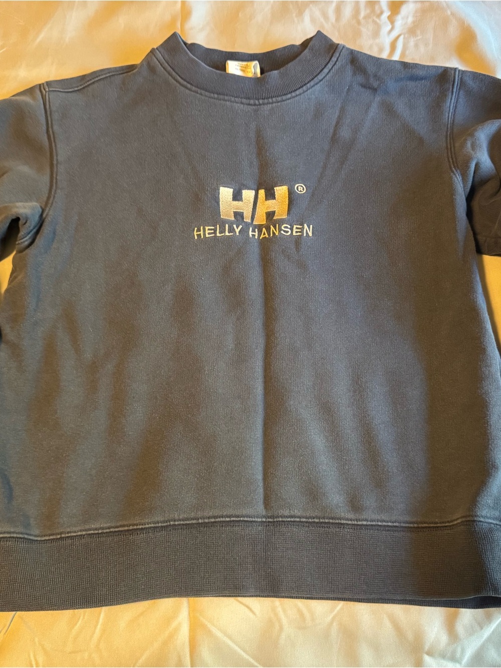 Helly Hansen Kids Navy Blue Crewneck Sweatshirt with Gold Logo